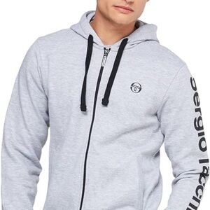Sergio Tacchini Heather Gray Hoodie with Black Accents